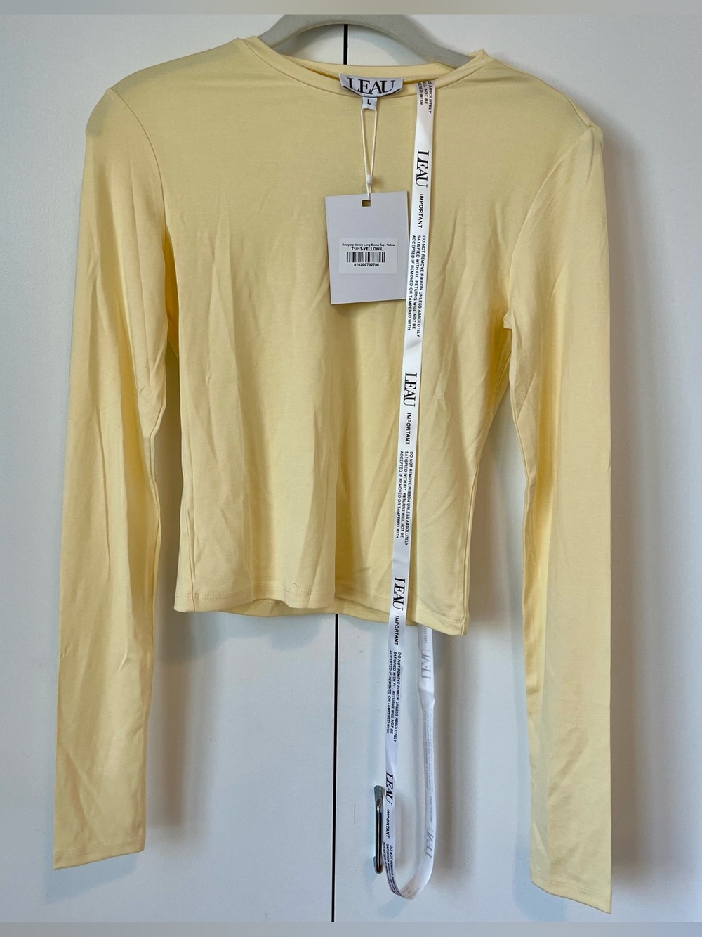 LEAU Everyday Jersey Long Sleeve Top, NWT, size Large